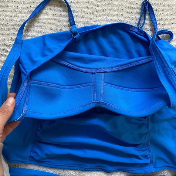 La Vie  En Rose Aqua Blue Tankini Two Piece Swimsuit Size S - Picture 9 of 9